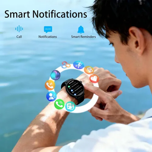 Miniatura 5 de Reloj inteligente para hombres y mujeres, pantalla AMOLED HD de 1.43 pulgadas, reloj inteligente IP68 impermeable, reloj rastreador de actividad