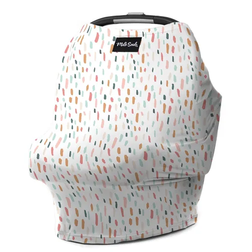 Milk Snob Funda Original 5 en 1 – Funda de Lactancia para Lactancia Materna – Toldo para Asiento de Carro de Bebé y Cochecito – Diseño Esencial Todo