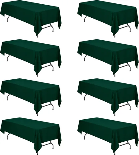Miniatura 136 de BRILLMAX 6 Pack de Manteles Azul Marino para Mesas Rectangulares de 8 Pies 90 x 156 Pulgadas - 8 pies Mantel Rectangular a Granel de Lino