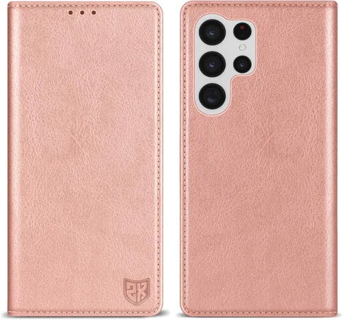 Miniatura 24 de ZZXX Funda tipo cartera para Samsung Galaxy S22 Plus con bloqueo RFID, soporte de ranura para tarjetas, funda protectora de cuero magnético fuerte