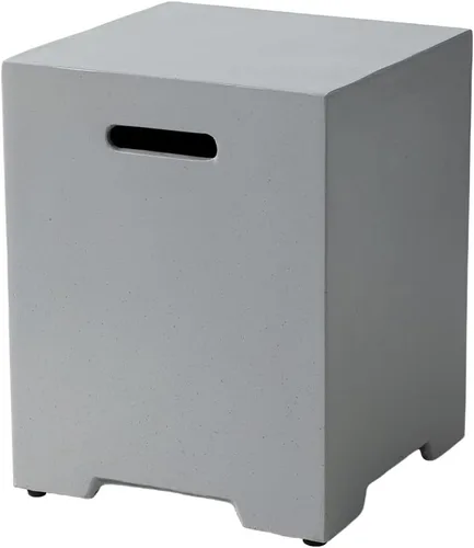 Miniatura 11 de COSIEST Mesa de tanque de propano para exteriores con diseño de grano de madera, mesa de tanque oculta exterior de 16 pulgadas, oculta el tanque