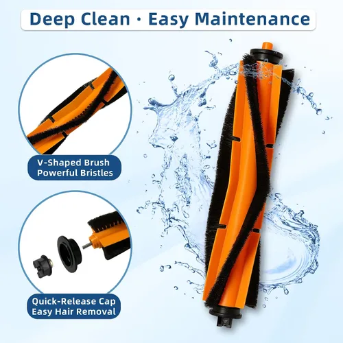 Miniatura 4 de SmartClean V4 7997 Accesorios para Ionvac SmartClean V4 Kit de piezas de repuesto para aspiradora robot de vaciado, 2 cepillos principales