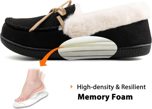 Miniatura 3 de RockDove Pantuflas estilo mocasín con purpurina Caroline para mujer