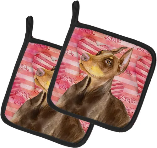Miniatura 333 de Caroline's Treasures BB9655PTHD - Juego de soportes para ollas de cocina resistentes al calor, almohadillas calientes para horno, 7 1/2 x 7 1/2