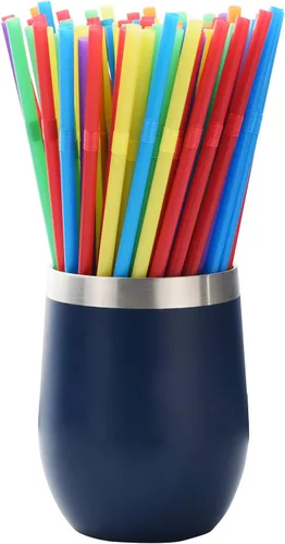 Miniatura 3 de ALINK Paquete de 200 pajitas flexibles para beber, varios colores, de plástico, desechables, de 7.75 x 0.23 pulgadas