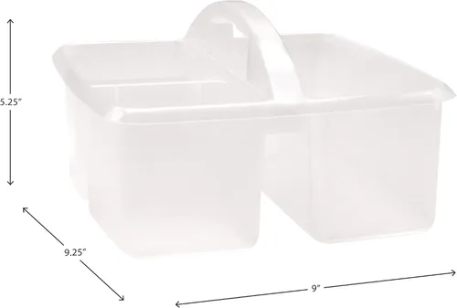 Miniatura 3 de Teacher Created Resources Organizador de almacenamiento de plástico portátil transparente, paquete de 6 para aulas, habitación de niños