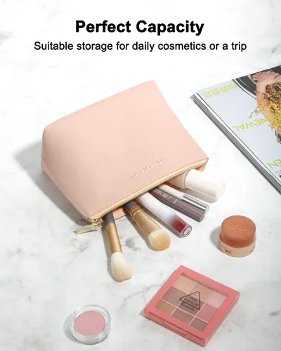 Miniatura 6 de GOX Bolsa de cosméticos de gran capacidad para maquillaje, bolsa de viaje, organizador de accesorios, neceser para mujeres y niñas, color negro