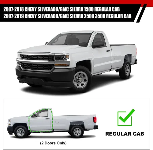 Miniatura 2 de Estribos laterales regulares de 6 pulgadas compatibles con Chevy Silverado/GMC Sierra 1500 2007-2018; 2007-2019 2500/3500 Barras de estribo