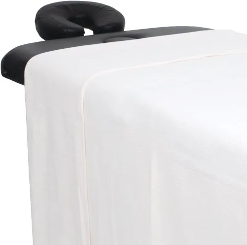 Miniatura 7 de ForPro Professional Collection Manta térmica de masaje prémium a cuadros, 100% algodón, para mesas de masaje, camas, sofás, 66 x 90 pulgadas, gris