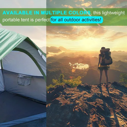 Miniatura 5 de Tienda de campaña al aire libre para 2 personas, impermeable, doble capa, resistente al viento, se puede utilizar para senderismo al aire libre