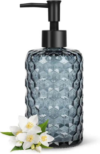 Miniatura 8 de Topsky Dispensador de jabón de vidrio con bomba de plástico, dispensador de jabón de manos líquido de 330 ml, bomba a prueba de óxido para cocina