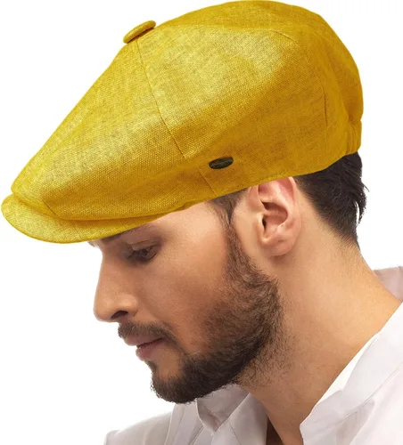 Miniatura 3 de Gorra de Manzana 100% Lino Snap Front Newsboy Drivers Cabbie Gatsby para hombre