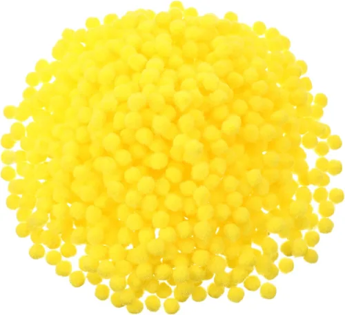 Miniatura 9 de Shappy 2000 mini pompones de 0.236 pulgadas para hacer manualidades, bolas pequeñas de Navidad, suministros de pasatiempos y decoración de Multi