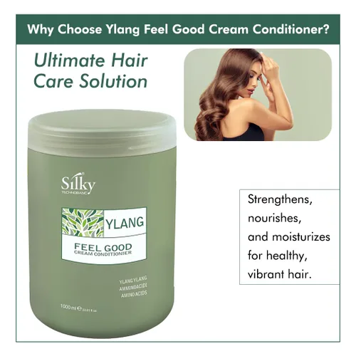 Miniatura 4 de Ylang Rinse Out - Acondicionador profundo para cabello seco dañado infundido con aceite esencial para humedad y salud, acondicionador sin sulfatos