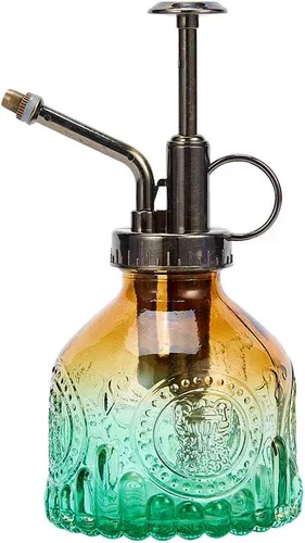 Miniatura 8 de Botella de vidrio con rociador para regar plantas, 6.5 pulgadas de alto, con bomba superior para plantas de interiores y exteriores