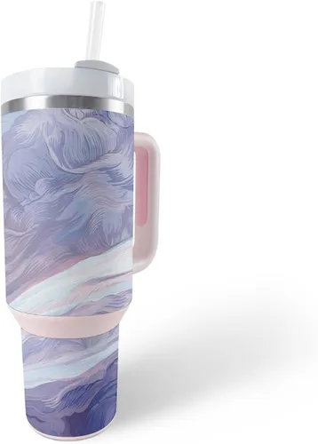 Miniatura 23 de MightySkins Skin - Vaso de vinilo compatible con Stanley The Quencher H2.0 FlowState de 40 onzas, mosaico de cebra, protectora, duradera y única