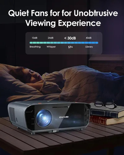 Miniatura 9 de Proyector inteligente 4K con Google TV, 2400 lúmenes ANSI visión diurna, HDR10, NFC, WiFi 6, Bluetooth 5.4, audio DB, HDMI ARC 2.1, enfoque
