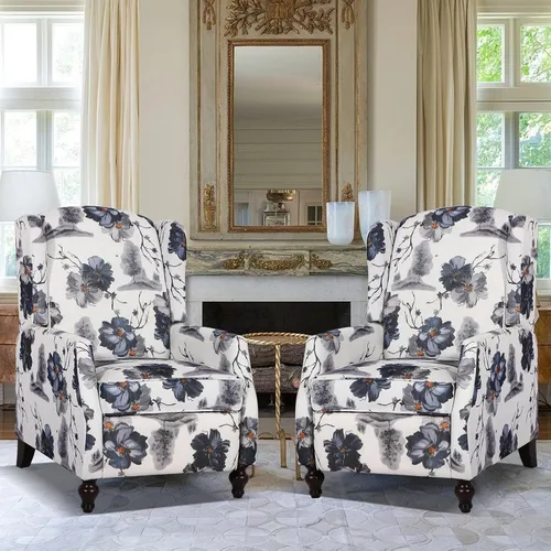 Miniatura 14 de Silla Reclinable Wingback con Masaje y Calor de Cuero PU Silla de Brazo con Mecanismo Push Back, Silla Reclinable para Sala de Estar Dormitorio Cine