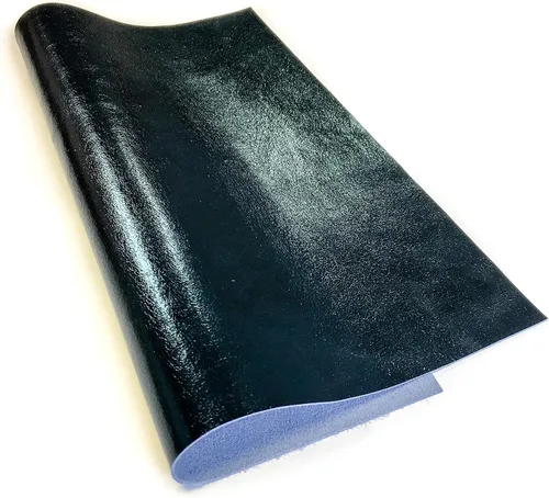 Miniatura 6 de Piel de cordero metálica azul claro real: material de cuero genuino brillante para costura, manualidades y fabricación de joyas