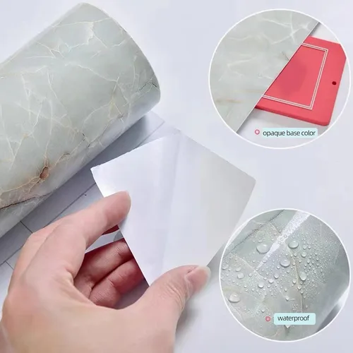 Miniatura 3 de Yancorp Papel de contacto verde y blanco de 16"x120", papel tapiz removible, despegar y pegar para encimeras, baño, impermeable, papel tapiz