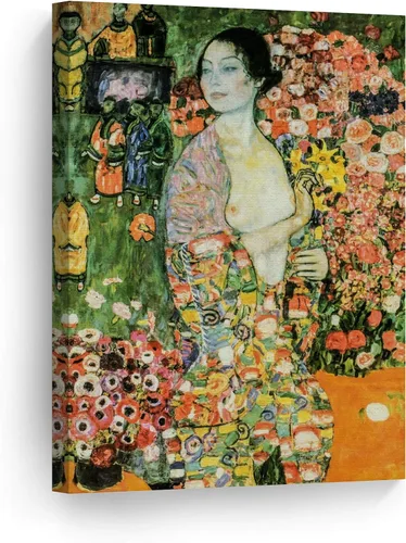 Smile Art Design The Dancer by Gustav Klimt - Lienzo decorativo para pared, pintura famosa, reproducción de arte fino, pinturas al óleo, arte