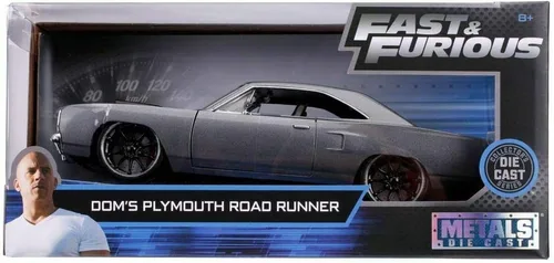 Miniatura 6 de Jada Fast & Furious 1:24 Dom's 1970 Plymouth Roadrunner - Coche fundido a presión, juguetes para niños y adultos