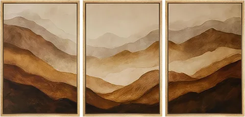 Miniatura 136 de SIGNWIN Lienzo enmarcado para pared, juego de arte sereno de pantanos con humedales verdes e ilustraciones de agua tranquila, arte moderno