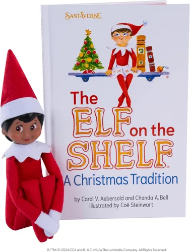 Miniatura 2 de The Elf on the Shelf: Una Tradición Navideña - Muñeca Elfo de las Girl Scouts con Ojos Marrones - Incluye Libro de Cuentos Artísticamente Ilustrado