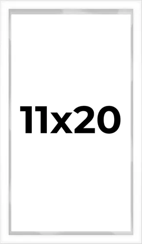 Miniatura 55 de Caja de sombra de 10 x 24 pulgadas, marco blanco contemporáneo – Tamaño interior 10 x 24 x 1 pulgada de profundidad – El marco blanco está hecho
