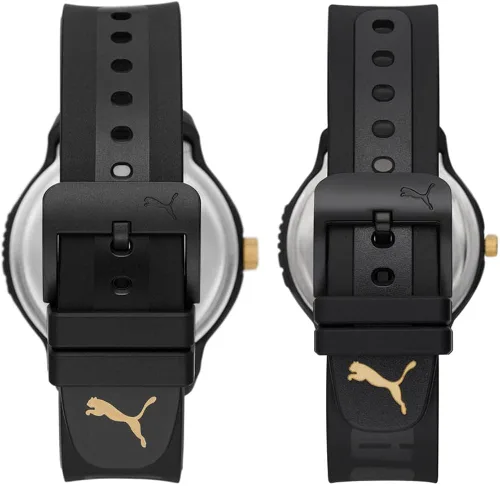 Miniatura 5 de PUMA His & Hers Reset V2 - Juego de relojes de tres manecillas (modelo P5111SET), Negro