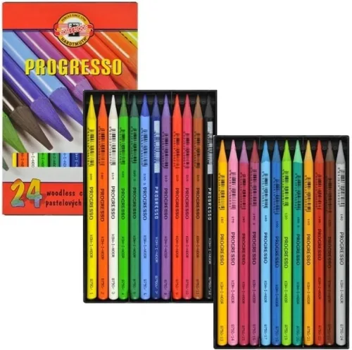 Miniatura 2 de Koh-I-Noor Progresso - Juego de lápices de colores sin madera (juego de 24)