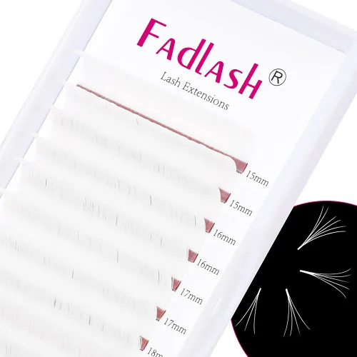 Extensiones de Pestañas 0.07 Colored Easy Fan Lashes Blancas Rizo D Pestañas Auto-Abanicantes de Colores, Extensiones de Pestañas con Volumen