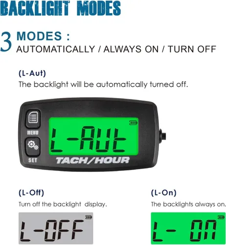 Miniatura 7 de Runleader Medidor digital de mantenimiento tac/hora,Reemplazo de batería para motor de gas pequeño,Utilizado en montar, césped, tractor, generador
