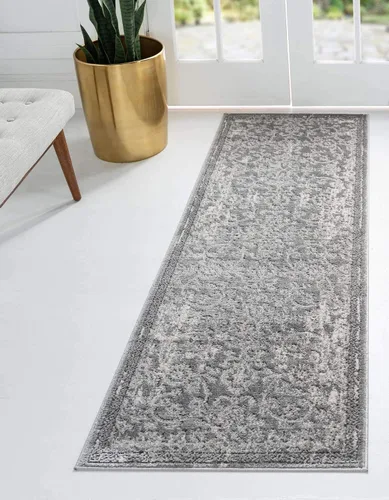 Miniatura 10 de Unique Loom Portland Collection - Alfombra Albany (2 pies 2 pulgadas x 8 pies, color azul/gris)