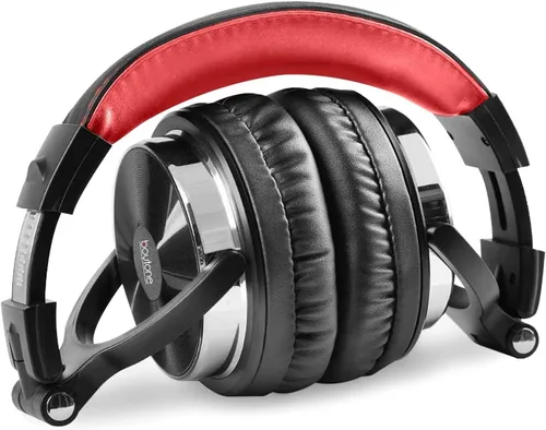 Miniatura 3 de Boytone BT-10RD - Auriculares con cable sobre la oreja, monitor de estudio y mezcla de auriculares estéreo para DJ con controladores de 1.969 in