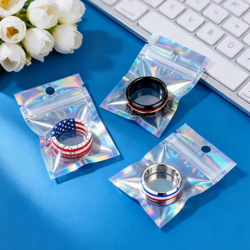 Miniatura 5 de Bolsas holográficas, bolsas resellables a prueba de olores de 2 x 2.5 pulgadas para almacenamiento de alimentos, pequeñas empresas y recuerdos