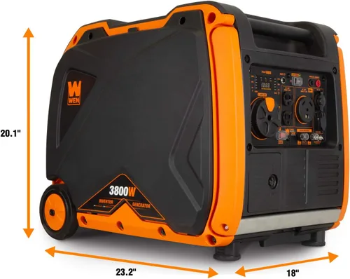 Miniatura 2 de WEN Generador inversor portátil súper silencioso de 3800 vatios listo para RV con apagado de combustible y arranque eléctrico (56380i)