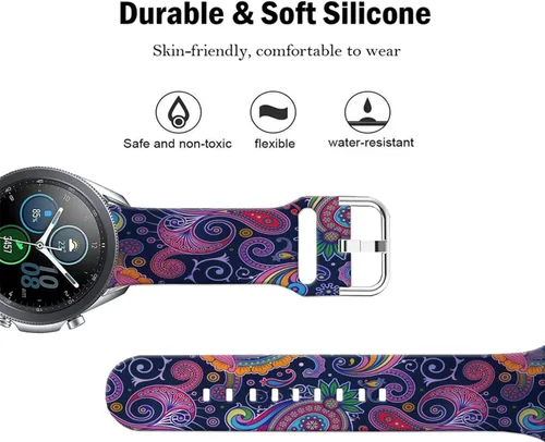 Miniatura 3 de Correas de reloj deportivas compatibles con Samsung Galaxy Watch 7/FE/6/5/4 1.575 in 1.732 in/Galaxy Watch 6 Classic 1.850 in 1.693 in/Watch 3 1.614