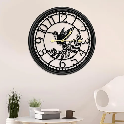 Miniatura 12 de Reloj de pared grande – Reloj de pared para decoración de sala de estar, silencioso y sin tictac, adecuado para decoración de pared, decoración