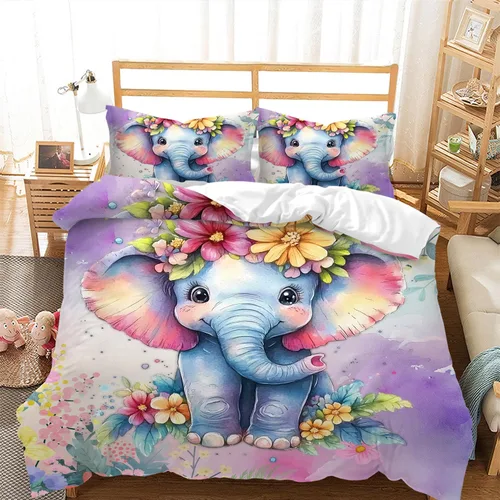 Miniatura 9 de AILONEN Juego de funda de edredón de tamaño King con diseño de mariposa para niñas y mujeres, juegos de ropa de cama con corazones estrellados