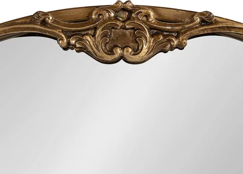 Miniatura 3 de Kate and Laurel Novella Glam Espejo adornado, 18 x 30 pulgadas, dorado, decoración de pared tradicional barroca inspirada