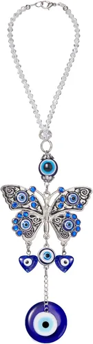 Adorno colgante de ojo turco para automóvil, dije de ojo azul malvado para espejo retrovisor, decoración de cuentas, accesorios de automóvil,