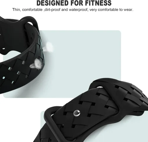 Miniatura 4 de Correas de silicona suaves compatibles con Apple Watch Band de 49/45/44/1.654 in 41/40/1.496 in para mujer y hombre, correa deportiva impermeable