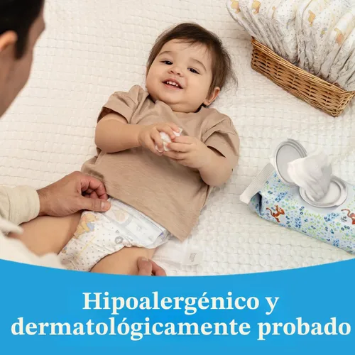 Miniatura 4 de Toallitas Natural Care de Huggies para bebé con pepino, aloe y vitamina E, hipoalergénicas, perfumadas, 10 paquetes de tapa abatible