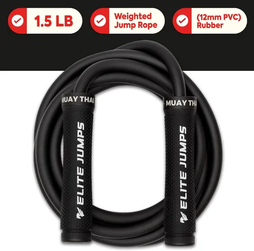 Miniatura 2 de Muay Thai 3.0 Weighted Jump Rope for Men & Women - Professionally Designed for High-Intensity Training Muay Thai, MMA & Fitness Jump Rope - Full