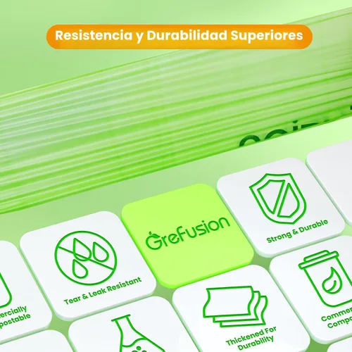 Miniatura 7 de GreFusion Bolsas compostables para cubo de compost de cocina, 1.2 galones, 125 unidades, certificadas por BPI y ASTM, a prueba de fugas y control