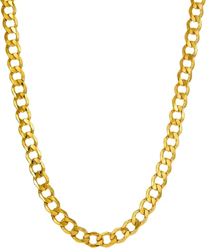 Miniatura 14 de 14k REAL Yellow/Two Tone Gold Bevelled Hollow 11mm, 9mm, 6.5mm, 5mm, 4.5mm, 3.5mm, 2.5mm, 2mm Cuban Curb Chain Necklace/Bracelet with Lobster Claw