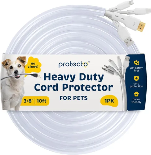 Miniatura 11 de PROTECTO Protector de Cables Resistente para Perros y Gatos, Funda Larga de 10 Pies, Cubierta de Cable de 1/2 Pulgada Fácil de Usar para Mascotas