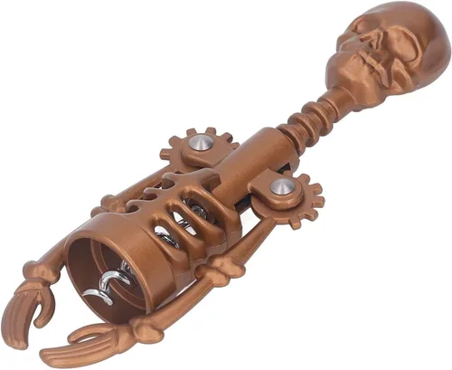 Miniatura 8 de Sacacorchos de calavera Abridor de botellas de vino Herramienta de apertura de esqueleto Sacacorchos de metal Hueso Vino tinto Vino tinto Vino