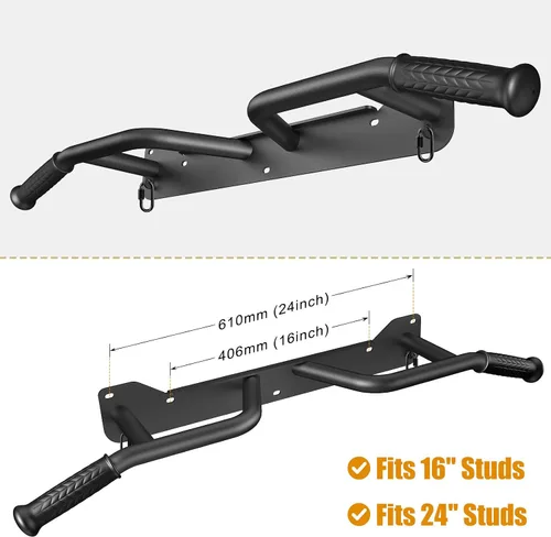 Miniatura 2 de Kipika - Barra de dominadas de gran resistencia para montar en la puerta, barra multifuncional para flexiones, barra de fitness portátil